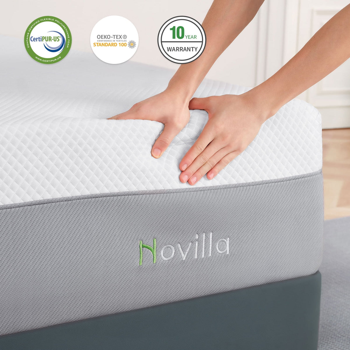 12 Medium Firm Gel Memory Foam Mattress, Full Size O219