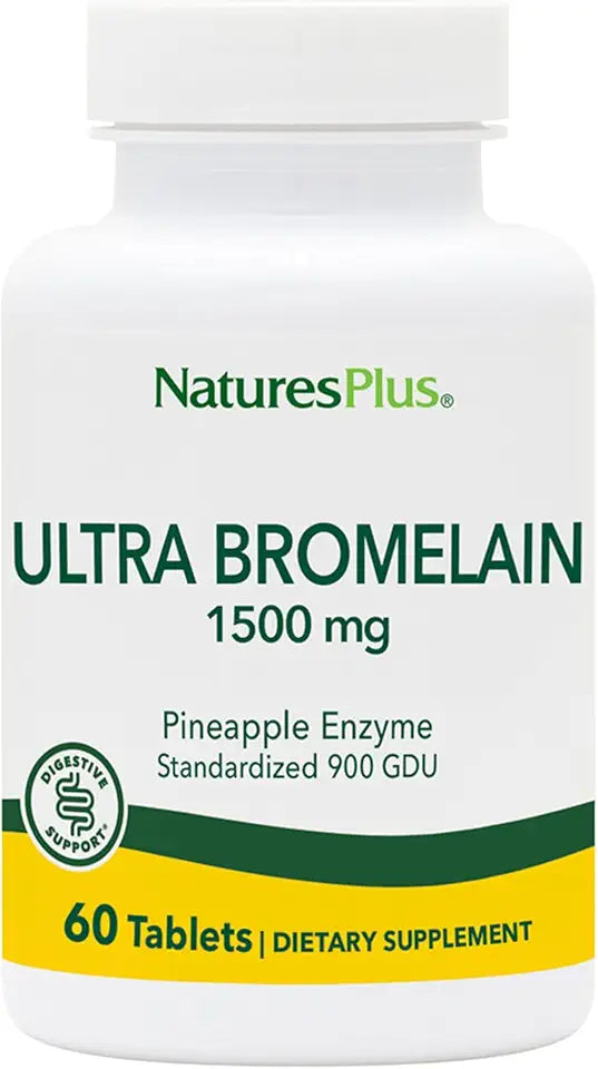 1500 mg Bromelain Supplement 60 Vegetarian Tablets B616149