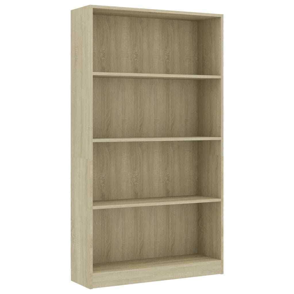 4-Tier Sonoma Oak Chipboard Book Cabinet J6611