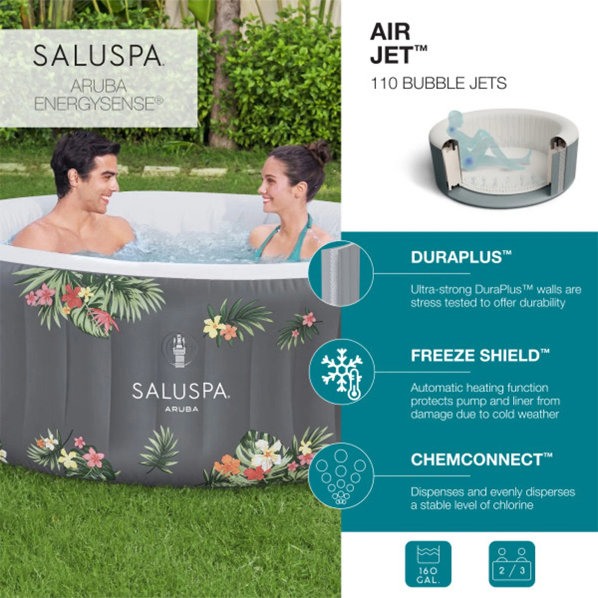 Inflatable Hot Tub with Cover P771118