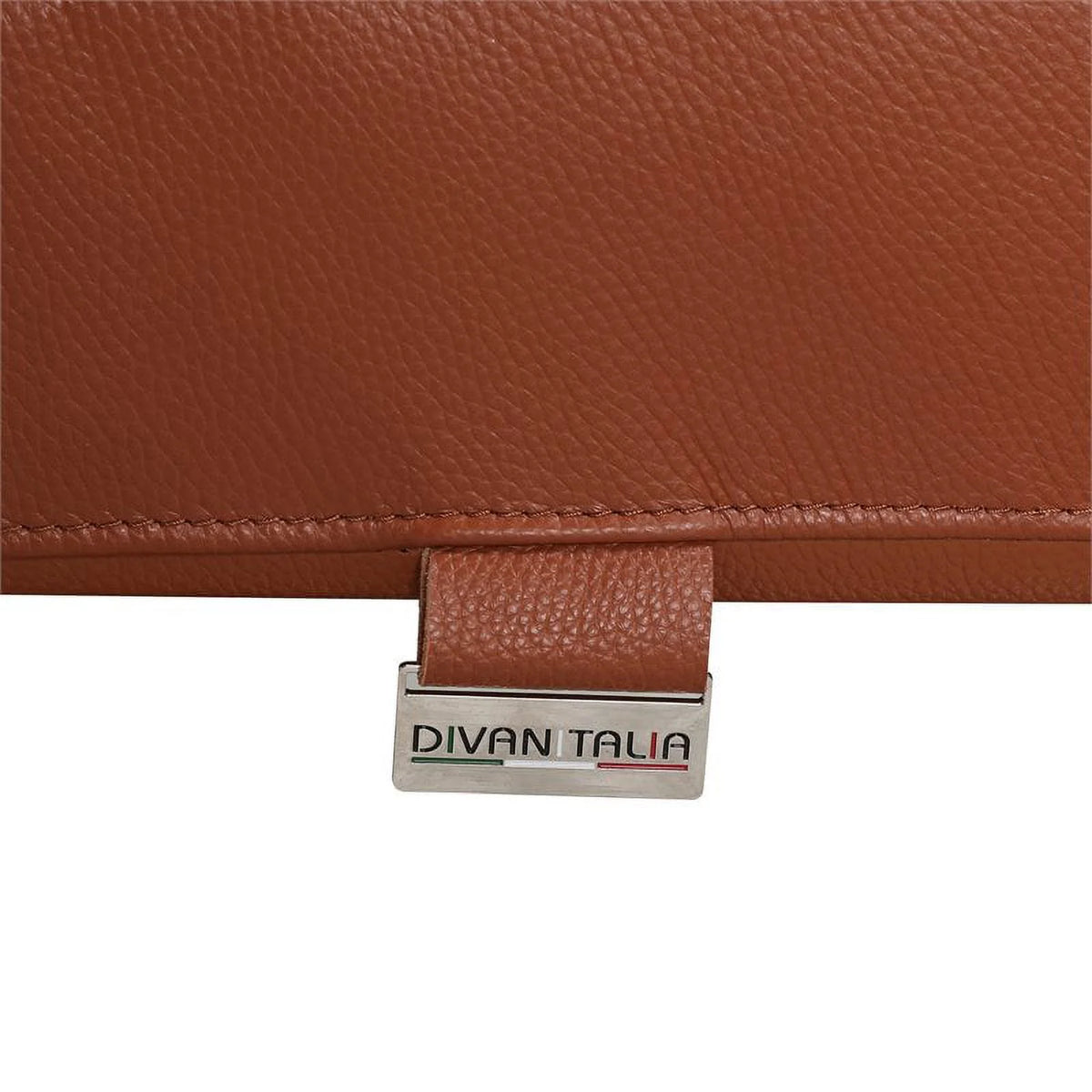 Brown Italian Leather Accent Chair W63562