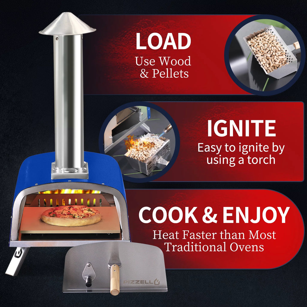 12 Outdoor Wood Fired Pizza Oven with Pizza Stone N310