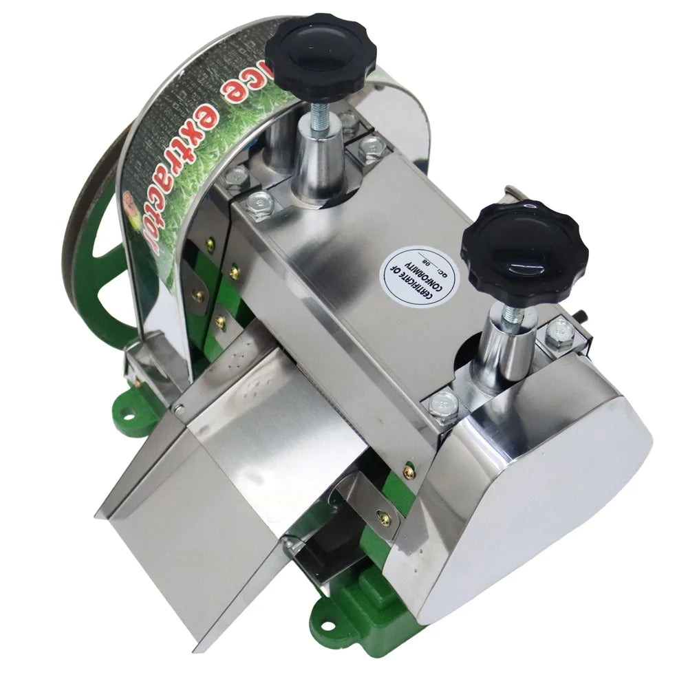 Manual Sugarcane Juice Machine 3 Rollers Sugar Cane Juicer with Handwheel and Two Knives H1892