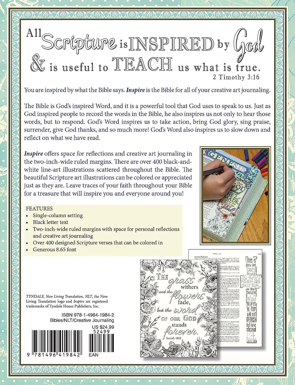 Teal Hardcover Bible M2184
