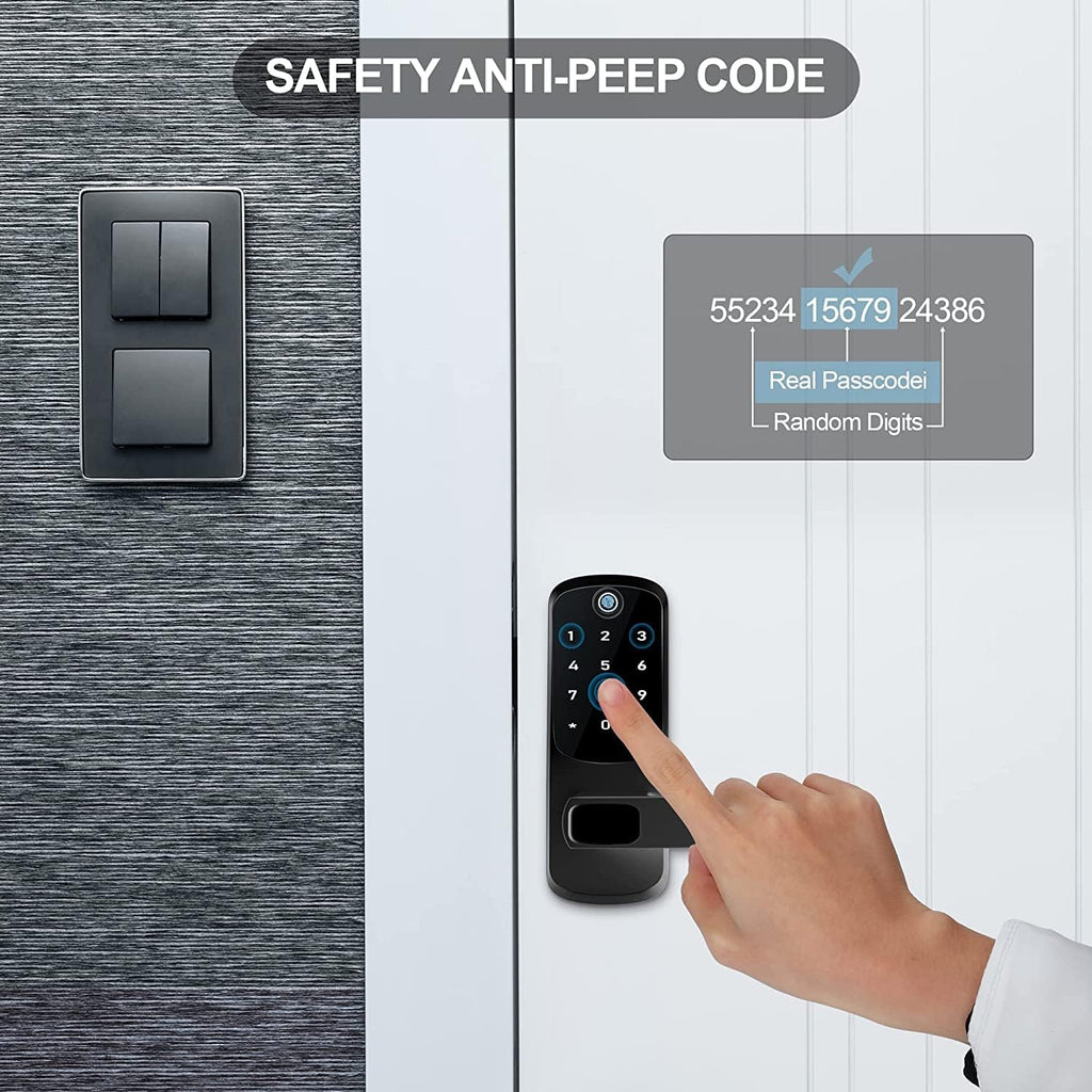 Keyless Entry Smart Door Lock with Keypad, Black S4583