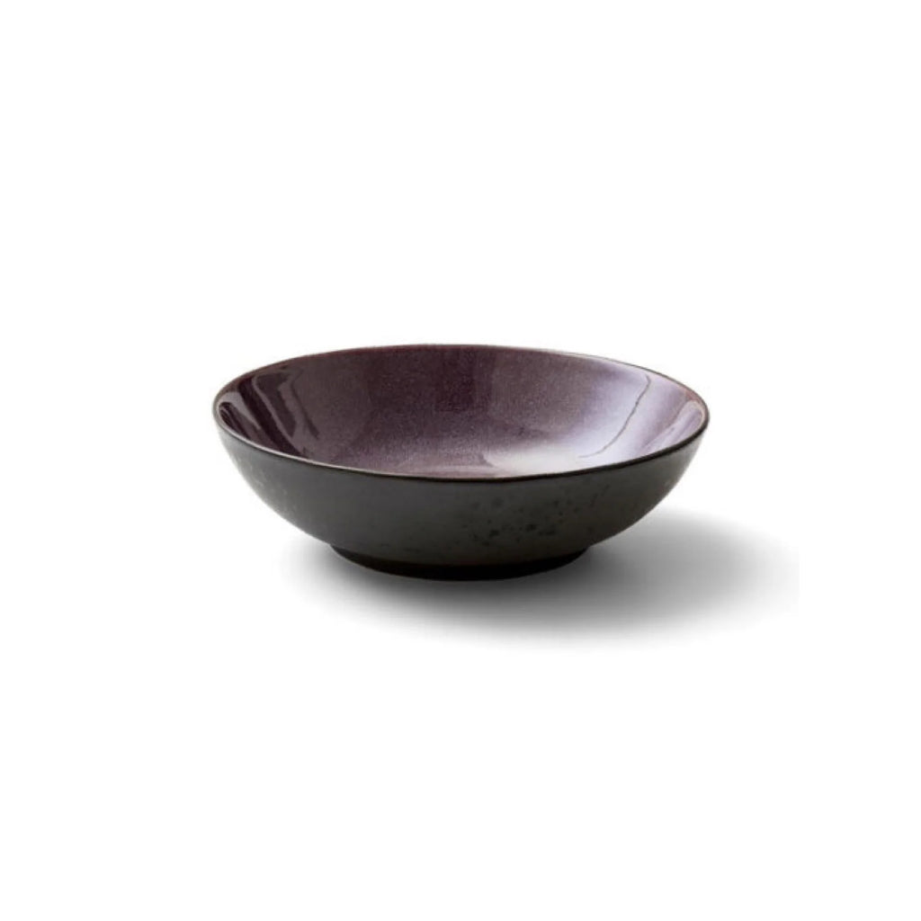 Stoneware Salad Bowl 30cm Black Lilac P4595
