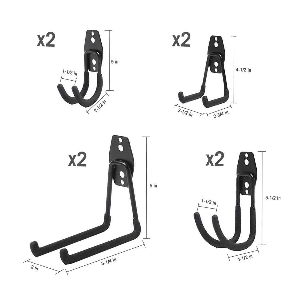 Wall-Mount Storage Hooks 8-Pack H636