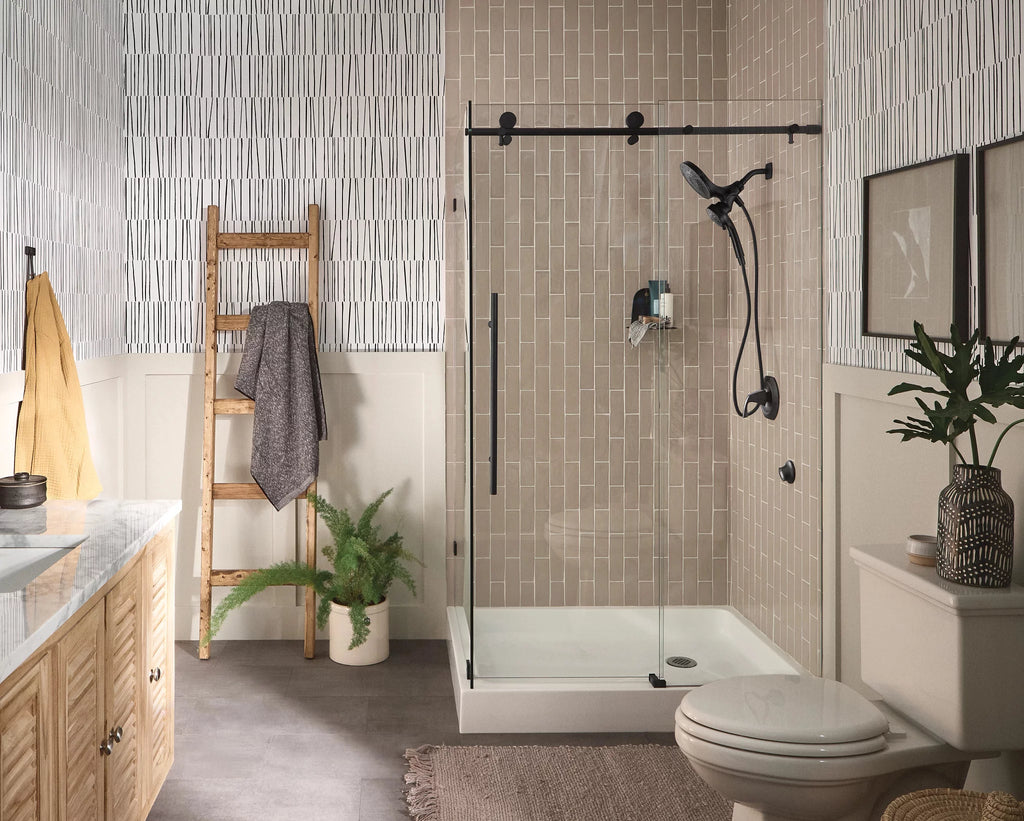 Matte Black Six-Function Showerhead with Handheld Combo H186129