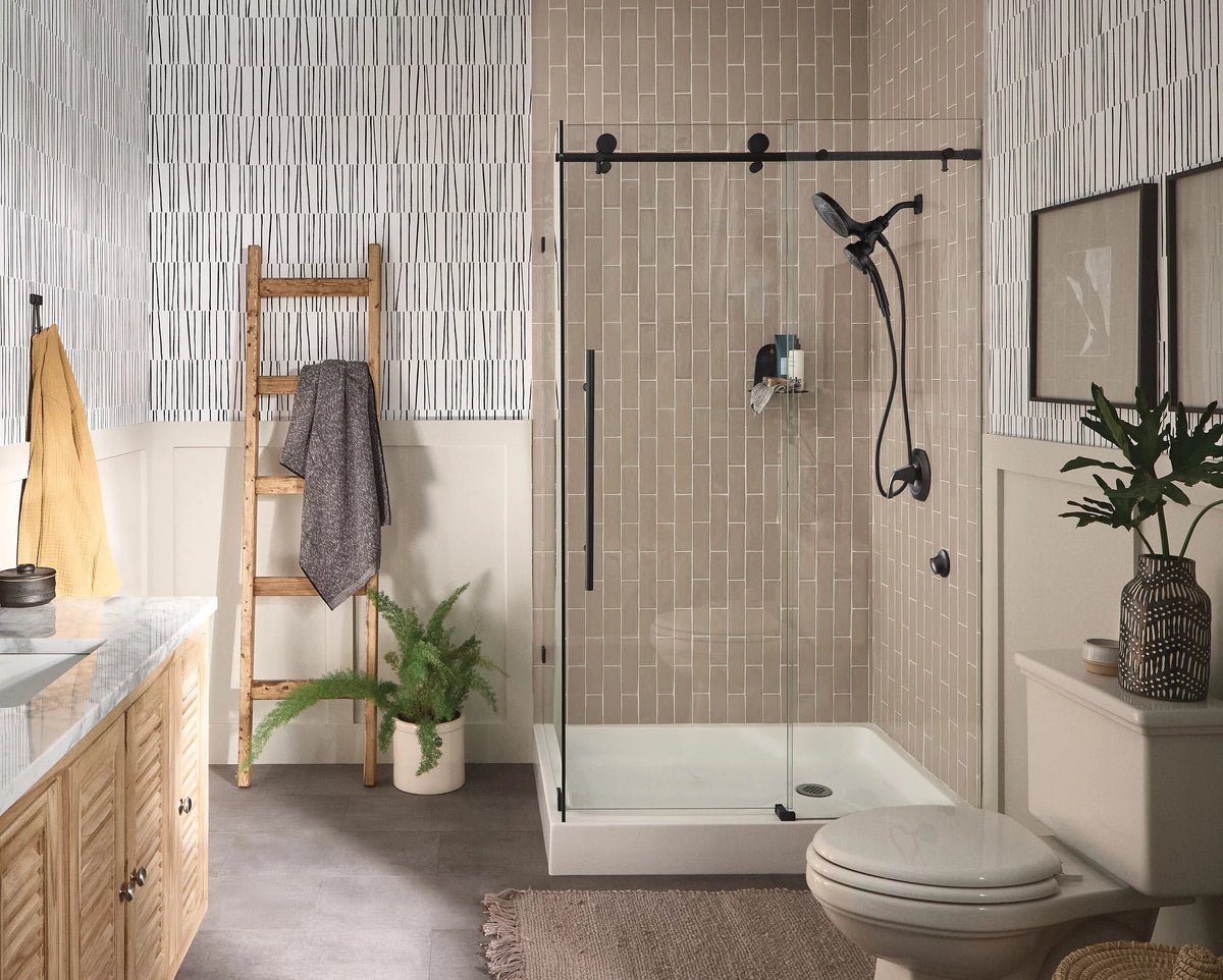 Matte Black Six-Function Showerhead with Handheld Combo H186129