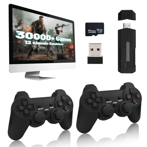 Retro Gaming Console with 30000+ games, 4K HDMI Output, dual 2.4GHz wireless controllers R218