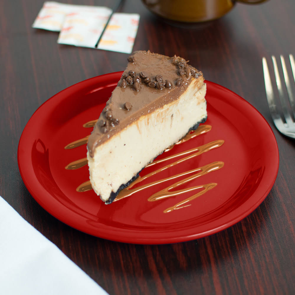 Red Narrow Rim Melamine Pie Plate - 48/Case E15675