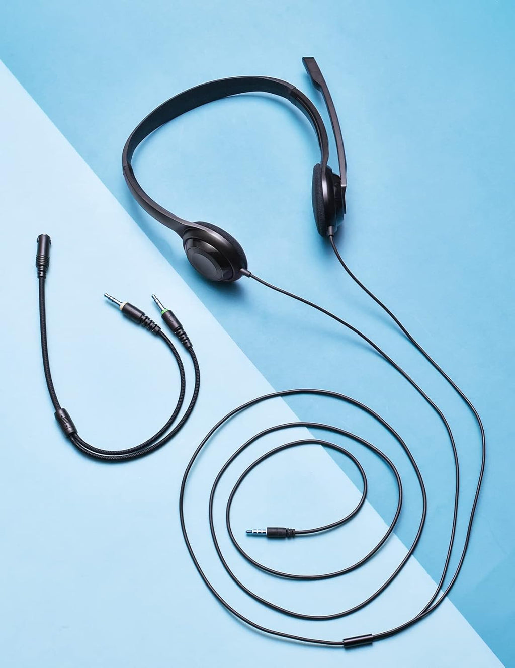 Wired On-Ear Headset with Microphone, 3.5mm Jack, Pack of 2 W10945