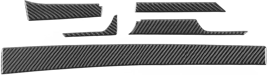 5PCS Real Carbon Fiber Center Console Dashboard Panel Cover Trim Sticker H952213