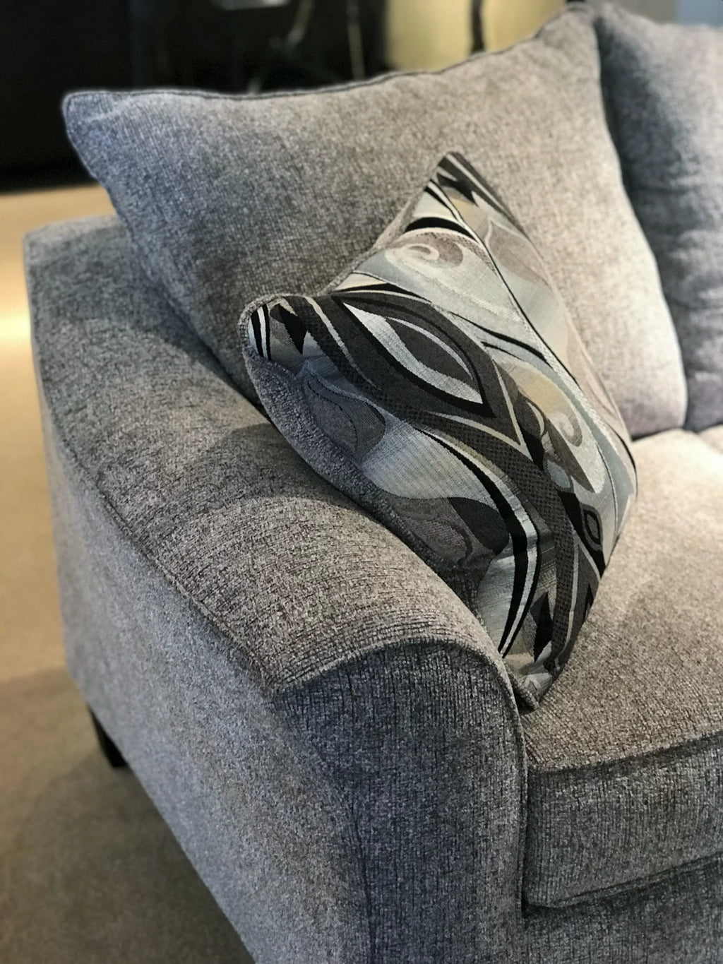 Fabric Pillowback Sofa and Loveseat Set I236