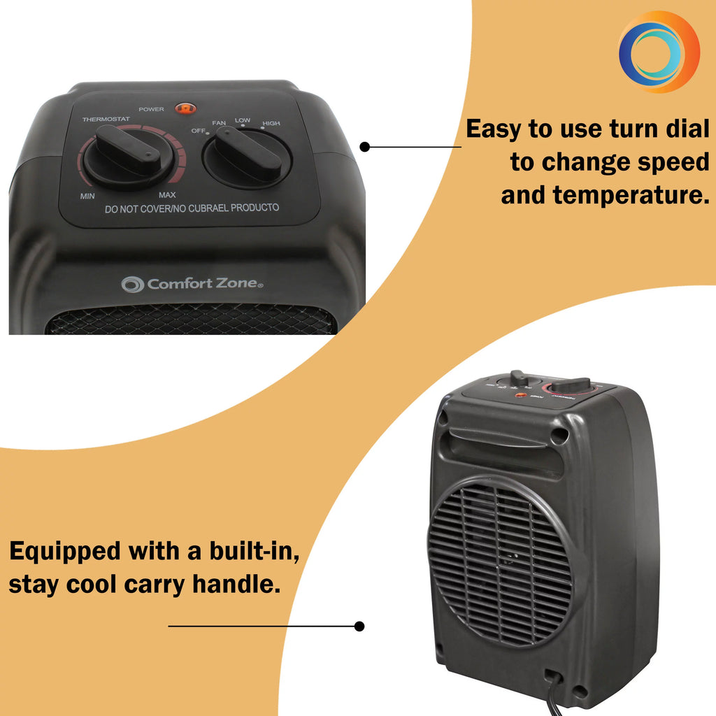 Black Ceramic Electric Portable Heater G8495
