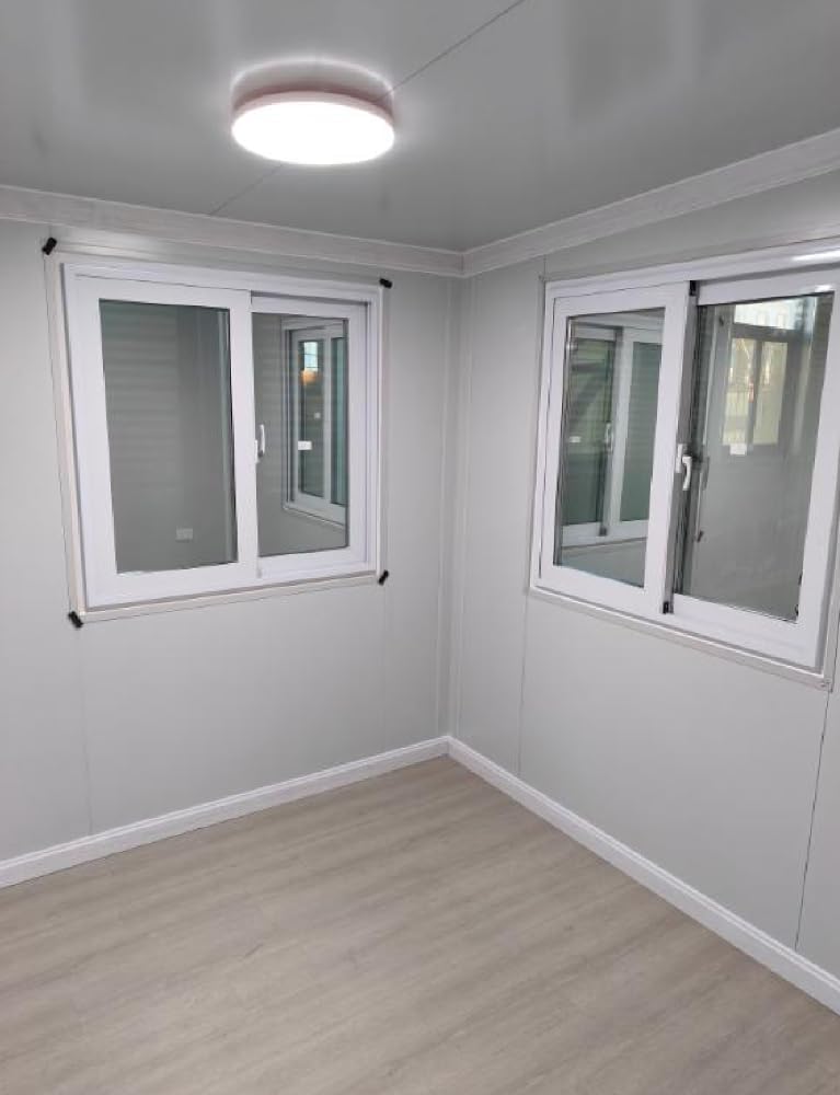 Prefabricated White Expandable Modern Prefab House with 1 Bathroom 1 Living Room and 2 Bedroom R892
