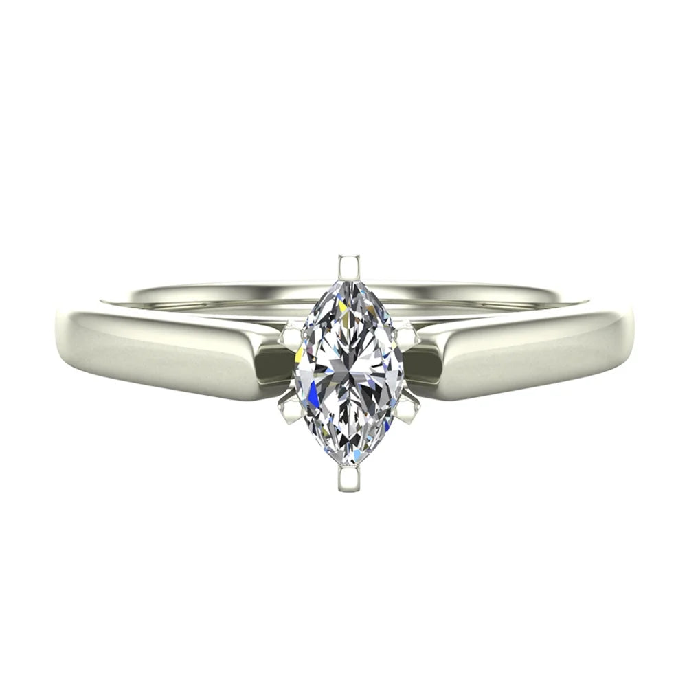 14K White Gold 1/3 Carat Diamond Solitaire Ring D215207