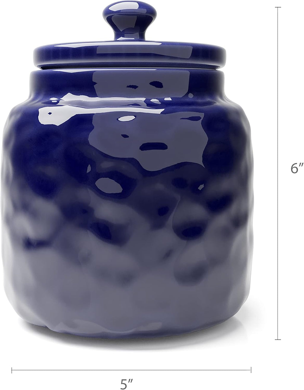 Royal Blue Ceramic Airtight Kitchen Canister with Lid K34061