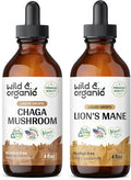 Chaga Mushroom Tincture 4 fl oz & Lion's Mane Mushroom Tincture 4 fl oz I54115