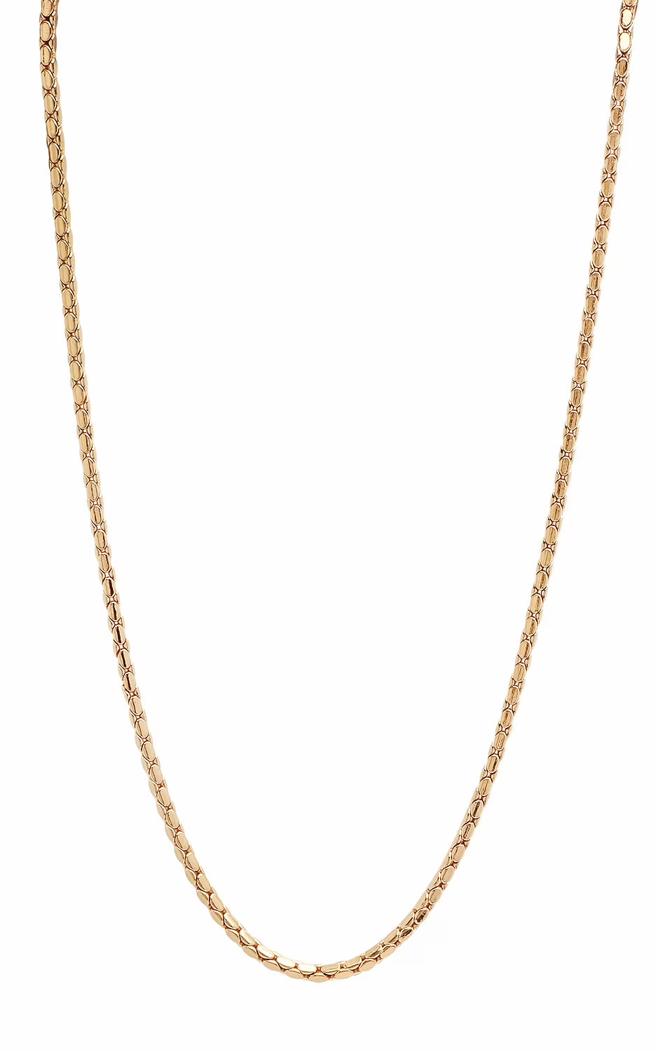 14k Yellow Gold Plated Snake Chain Necklace, 22 inches K38190
