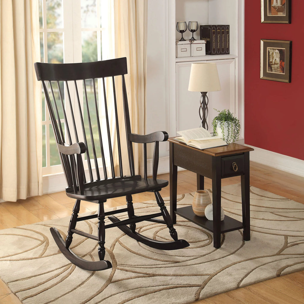 Black Wooden Rocking Chair B690160