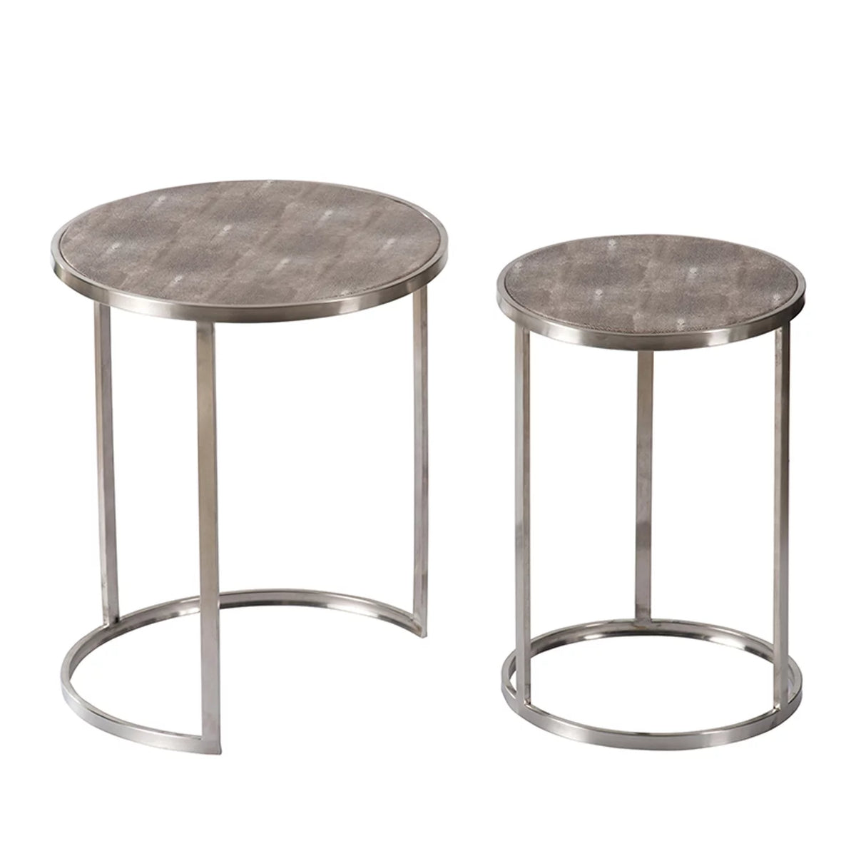 Round Nesting Tables with Rod Legs Set of 2 O69670