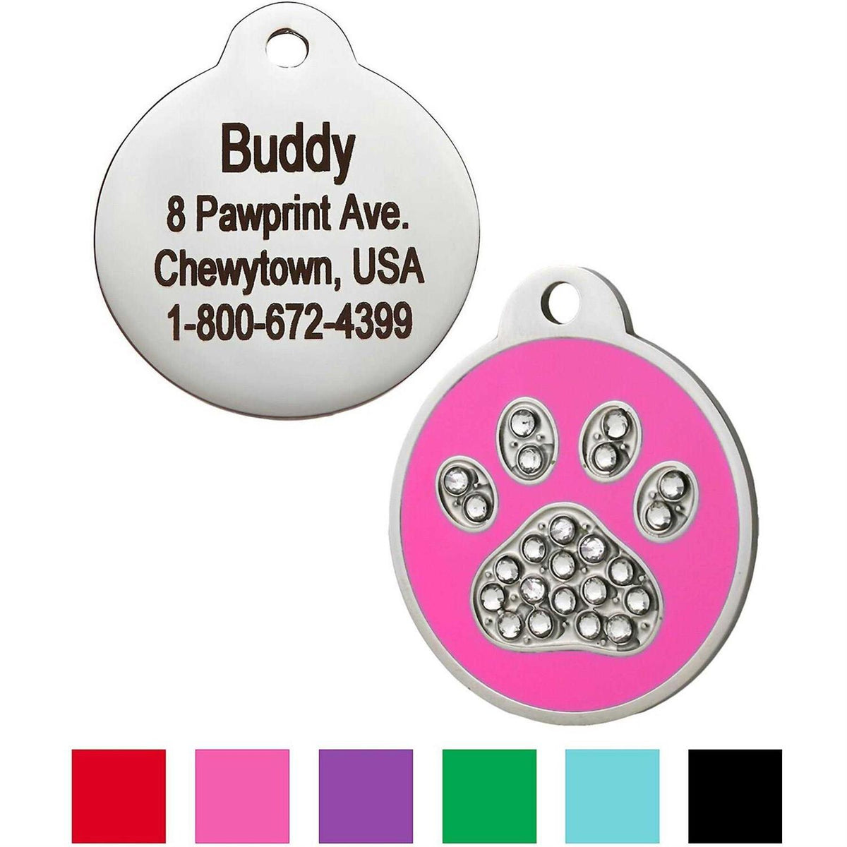 Stainless Steel Personalized Dog & Cat ID Tag D521