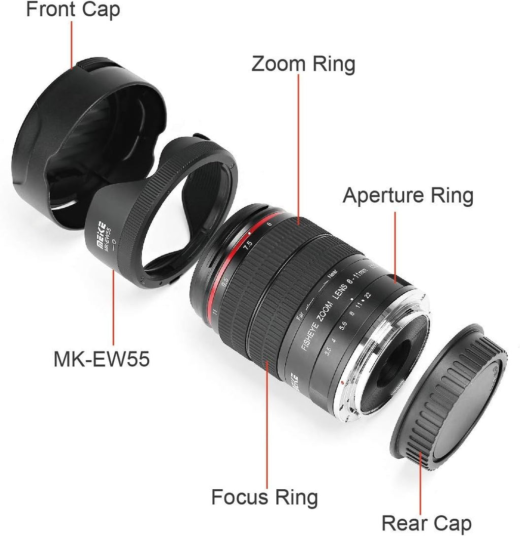 6-11mm F/3.5 Wide Angle APS-C Manual Focus Zoom Lens B368