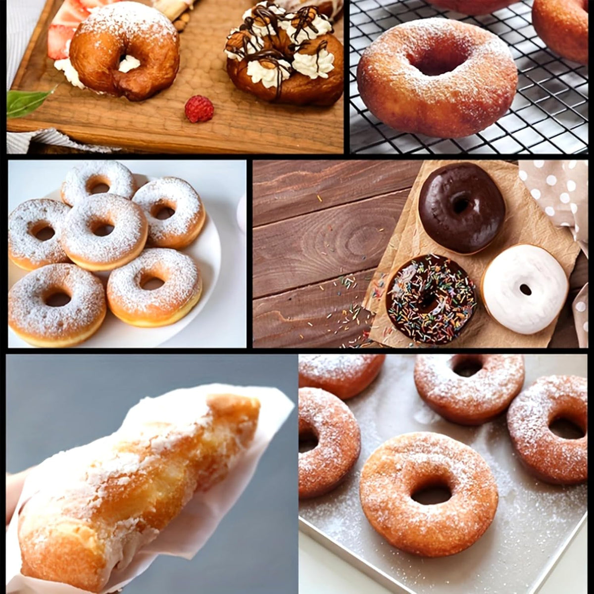 6 Pcs Silicone Donut Mold for Baking P41230