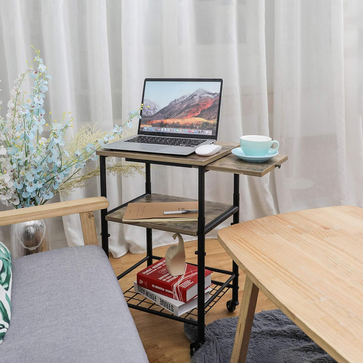 Adjustable Height 3-Tier End Table G22024