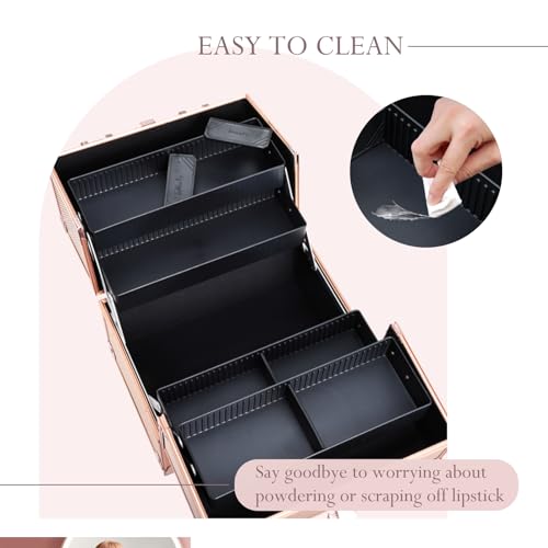 10 Inch Portable Makeup Train Case with Lockable Q494150