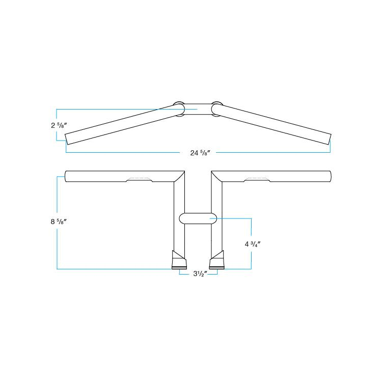 Black Electroplated 1 in. Slotted Handlebar A299