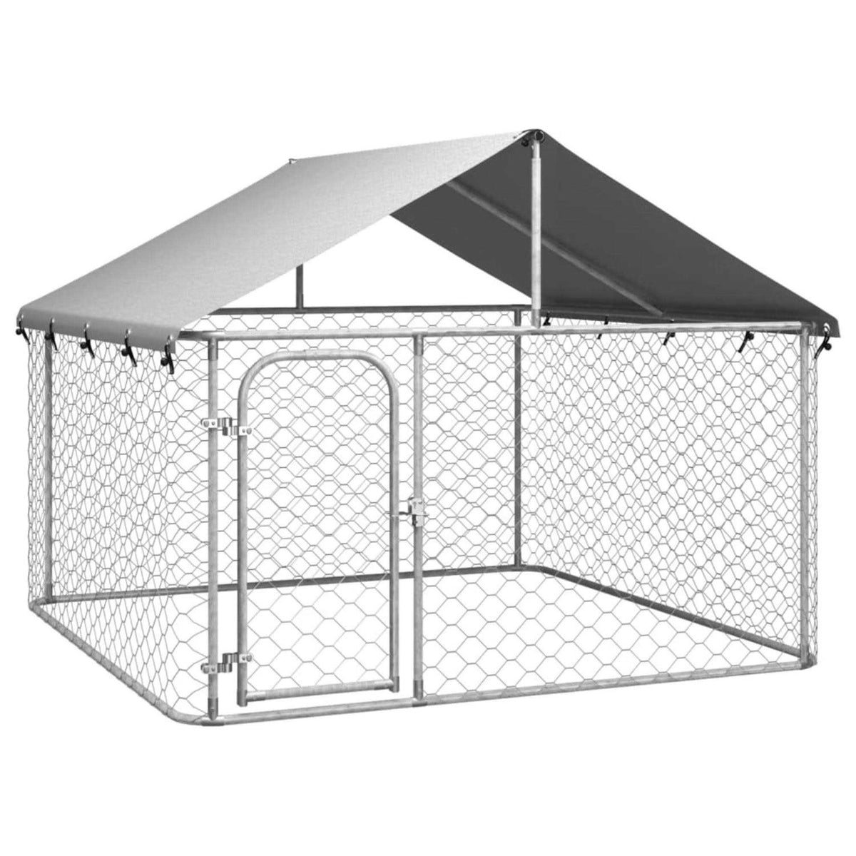 Outdoor Dog Kennel with Roof D38192