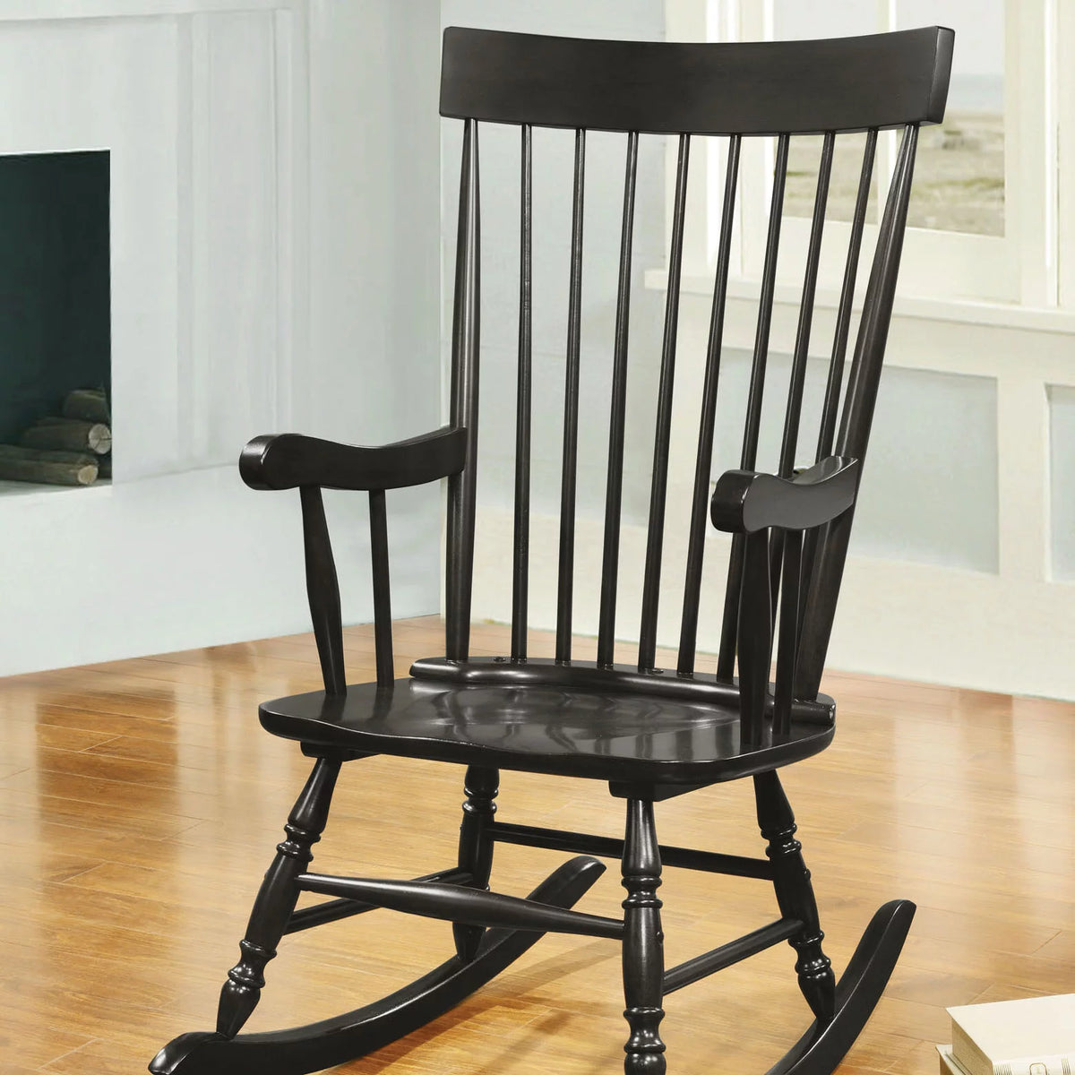 Black Wooden Rocking Chair B690160