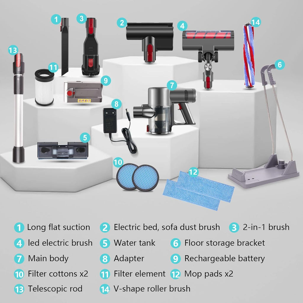 Cordless Vacuum Cleaner 27KPa 380w Brushless Motor Stick Vacuum 11 in 1 S2120