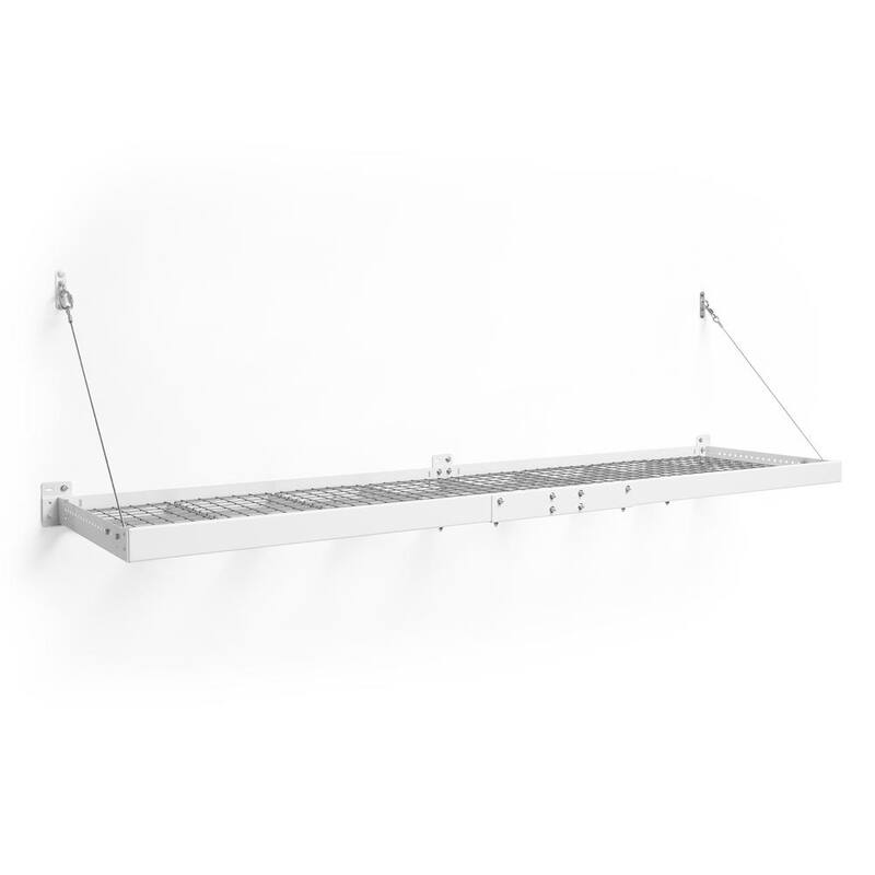 Steel Garage Wall Shelving in White (2-Pack) A43735