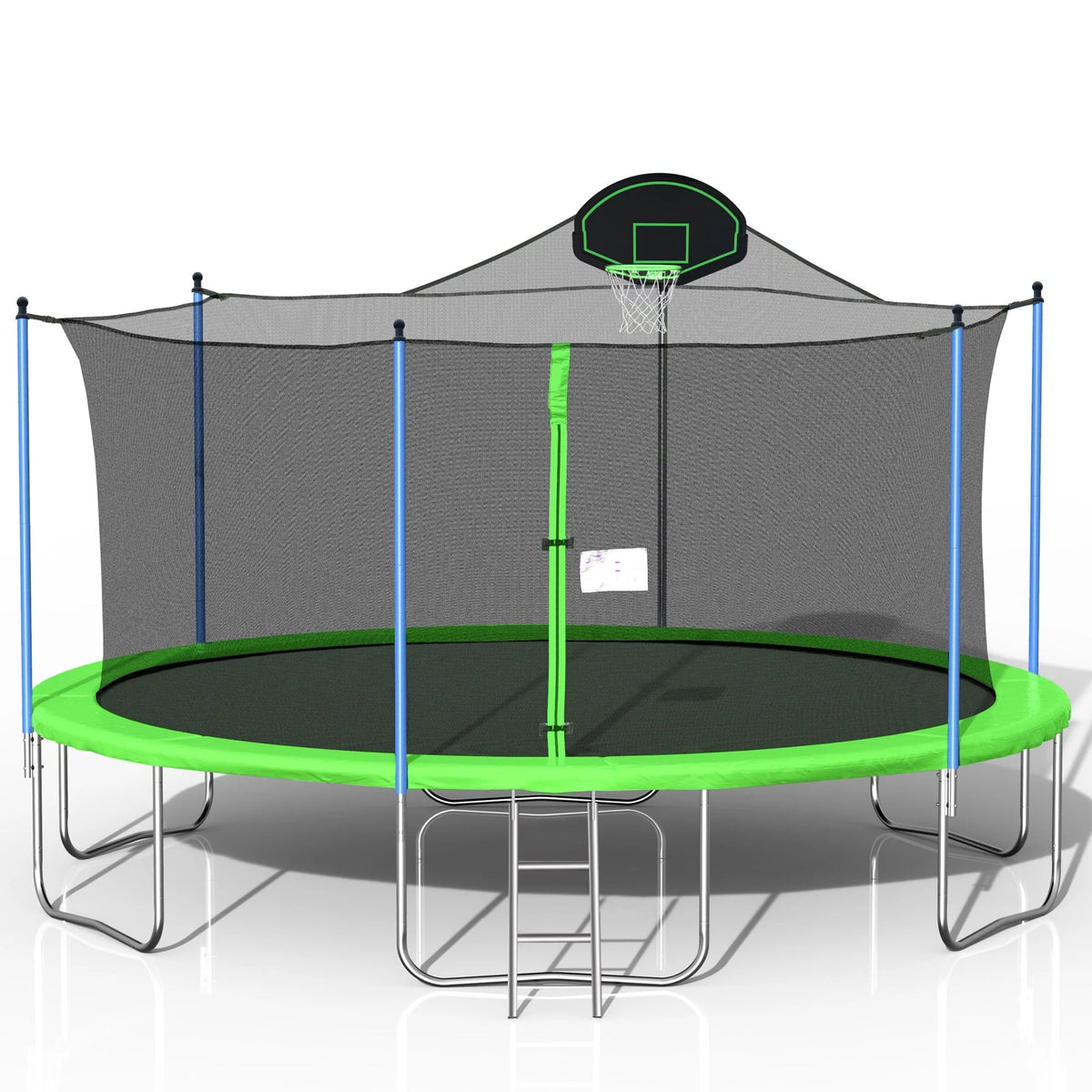 16FT Trampoline with Safety Enclosure Net, Basketball Hoop and Ladder L98037
