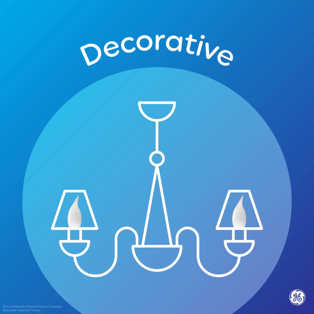 LED Decorative Light Bulbs 40 watts Eqv Candelabra Base 2pk M988646
