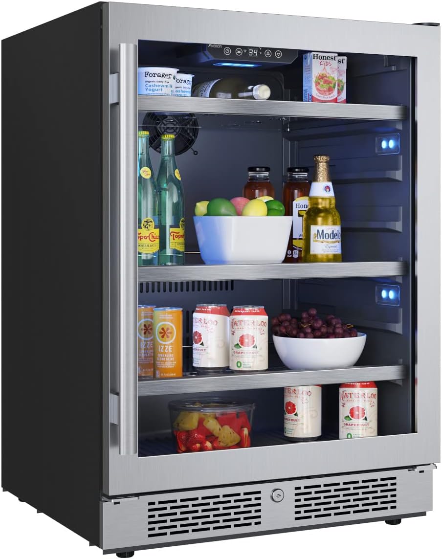 24 Inch 140 Can Beverage Center with LED Lighting V921819