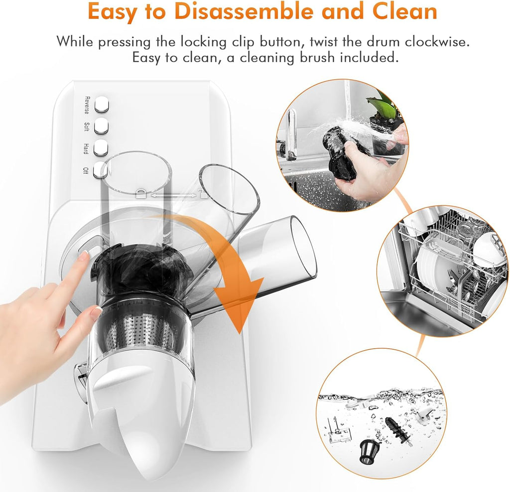 Cold Press Masticating Juicer with Two Speed Modes Y261