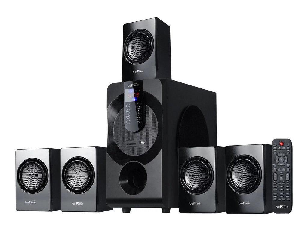 5.1 Channel Surround Sound Bluetooth Speaker System in Black S7242