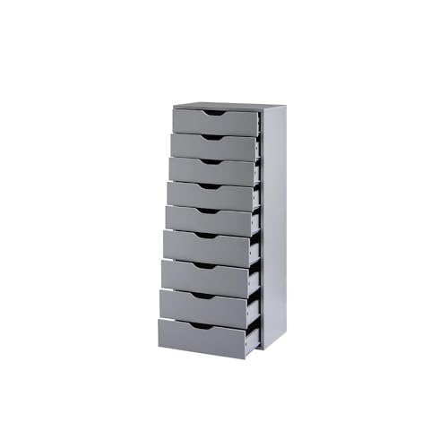 Gray 9 Drawer Wood Dresser K6046