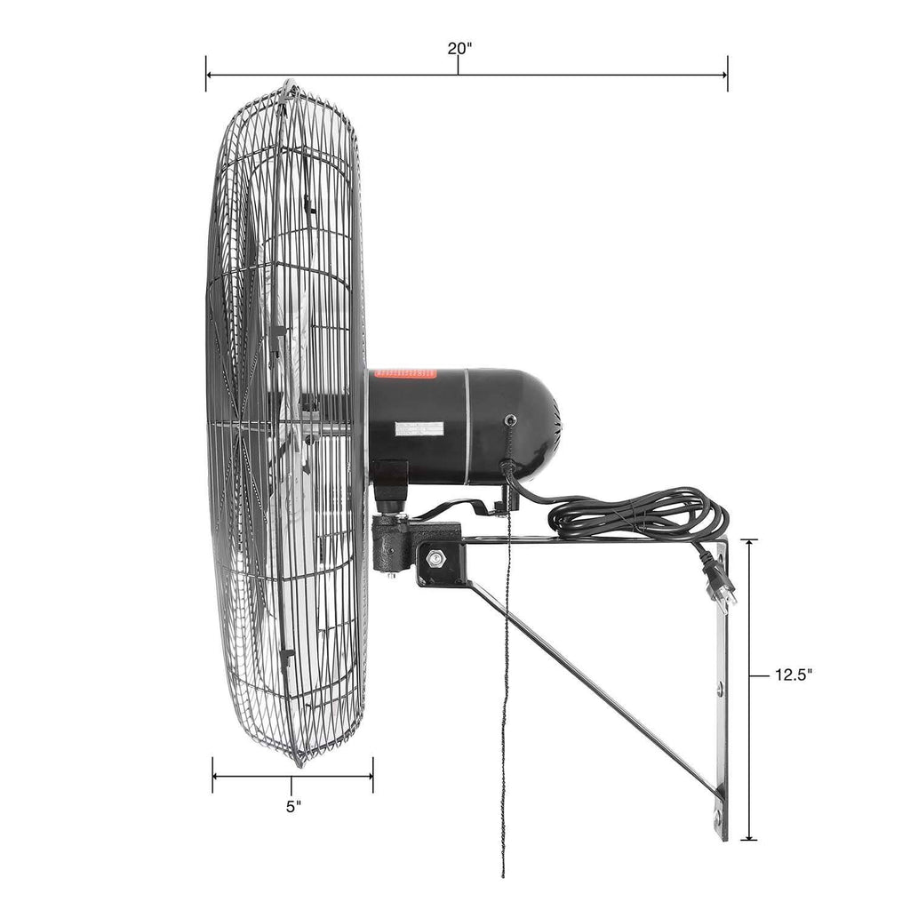 24 inch Oscillating Wall Mount Fan J42224