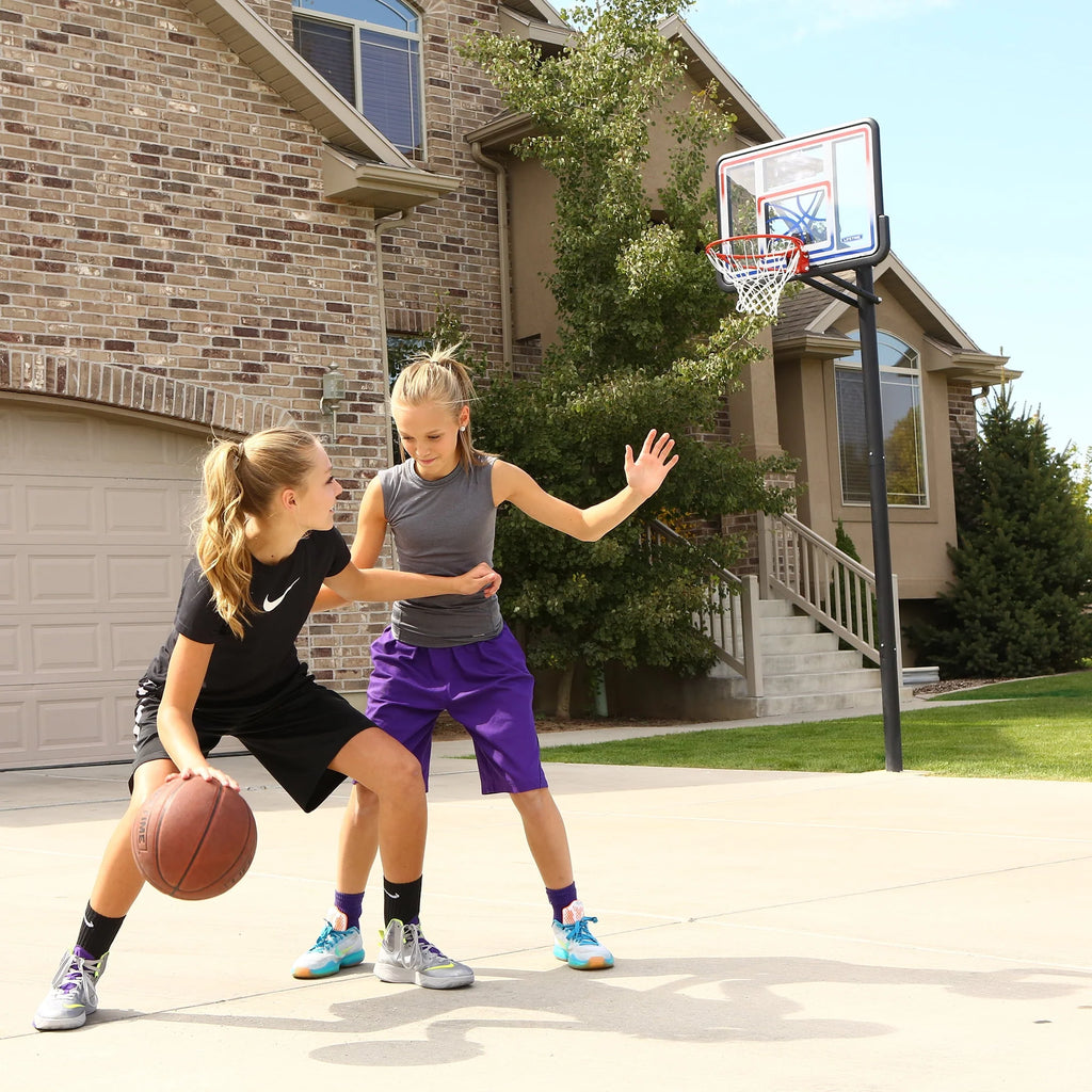 Adjustable Inground Basketball Hoop 44 inch Polycarbonate P373