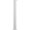 6x22 x 8& Endura-Aluminum Column, Round Shaft, Non-Tapered, Fluted, Gloss White Finish w/ Cap J497355