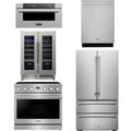 36 Gas Range, Refrigerator, Dishwasher, Microwave and Wine Cooler O1146