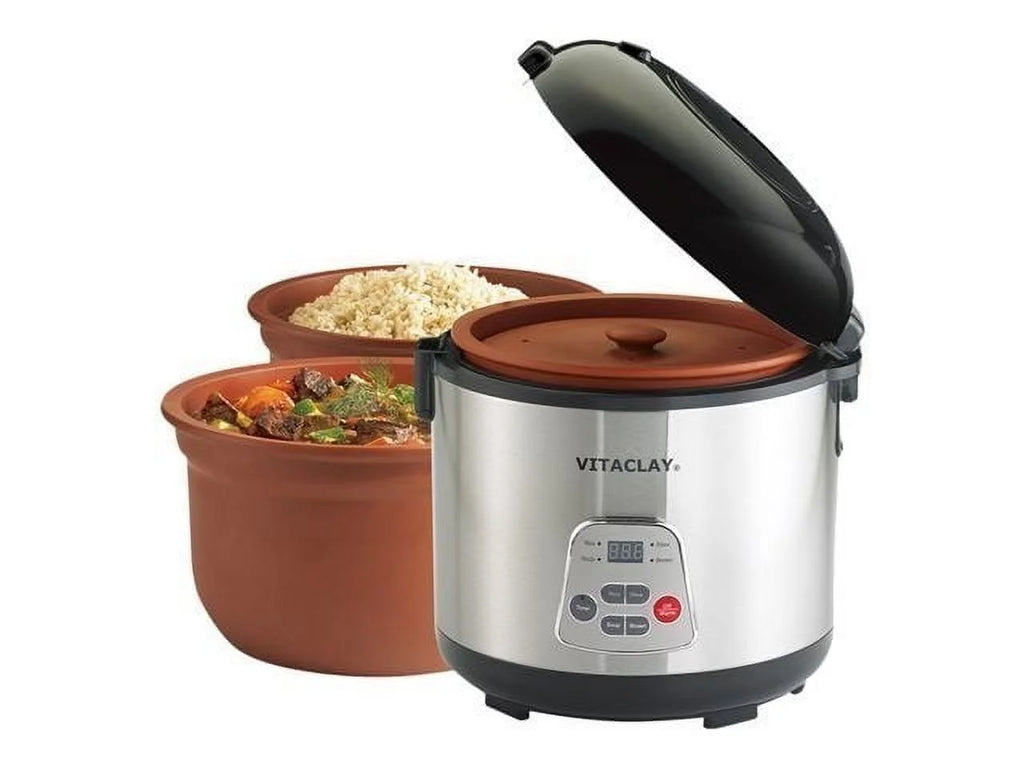 2-in-1 Rice Slow Cooker & Clay Insert J95480