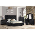 5-Piece Queen Wood Bedroom Set Black V990