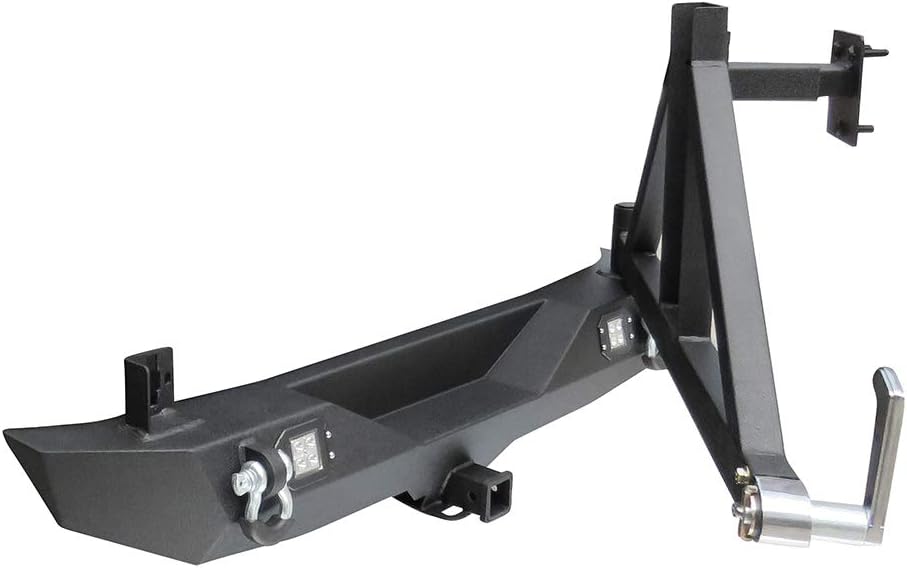 Texture Black Rear Bumper with Tire Carrier for JEEP Wrangler JK R7779