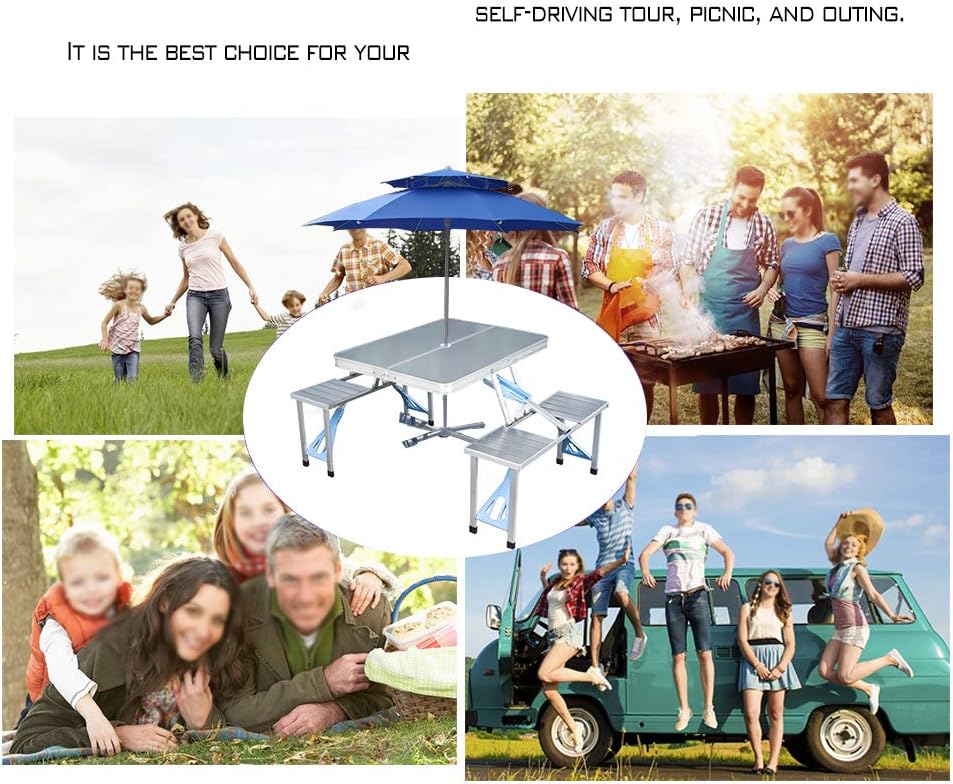 Aluminum Alloy Folding Picnic Table with 4 Seats O926